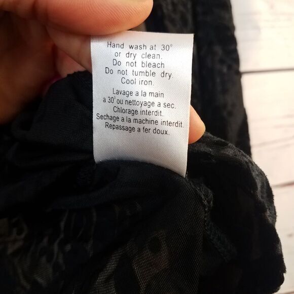 Ronen Chen Drape Neck See Through Velver Blouse - Picture 4 of 5